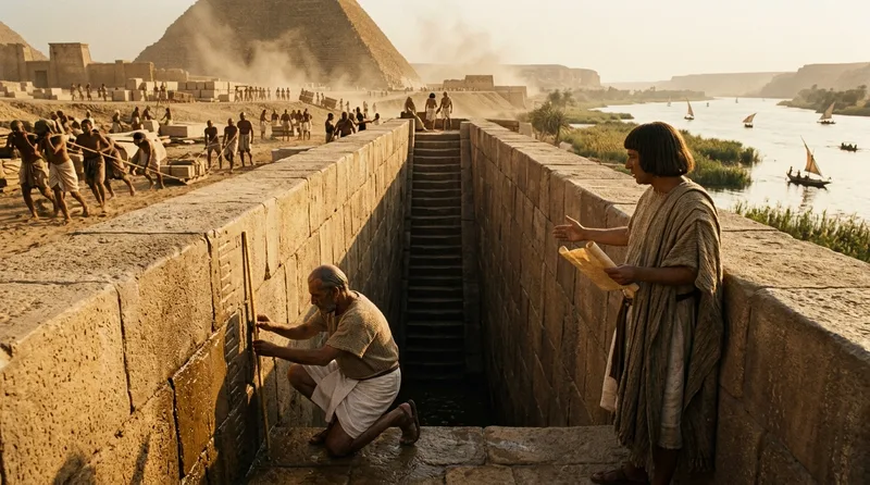 Nilometer Measurements That Timed Construction Seasons - Historical illustration