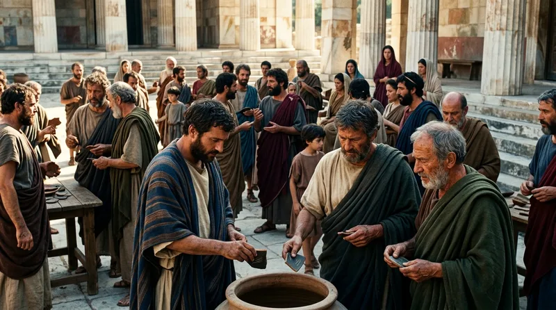 Ostracism Let Citizens Banish Politicians Without Trial or Explanation - Historical illustration
