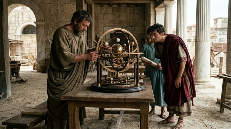 Archimedes’ Sphere: The Mechanical Cosmos in Bronze - Historical illustration