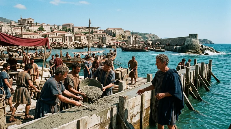 Harbor Concrete That Conquered Saltwater Corrosion - Historical illustration