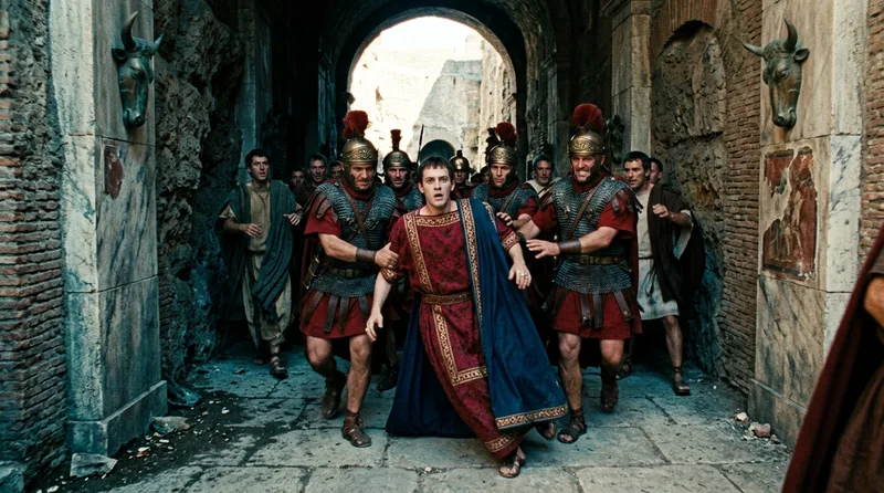 Caligula: Butchered in Broad Daylight Beneath the Palace - Historical illustration