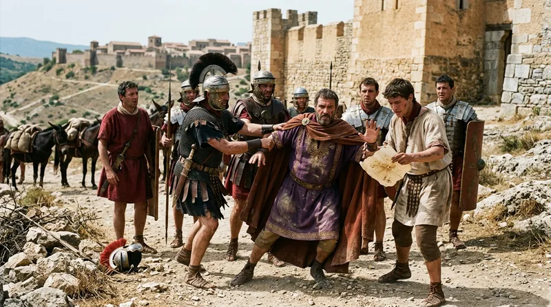 Aurelian: Murdered Because of a Forged Document - Historical illustration