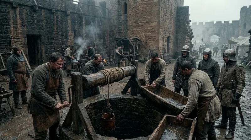 Well Engineering: The Lifeline Determining Siege Duration - Historical illustration