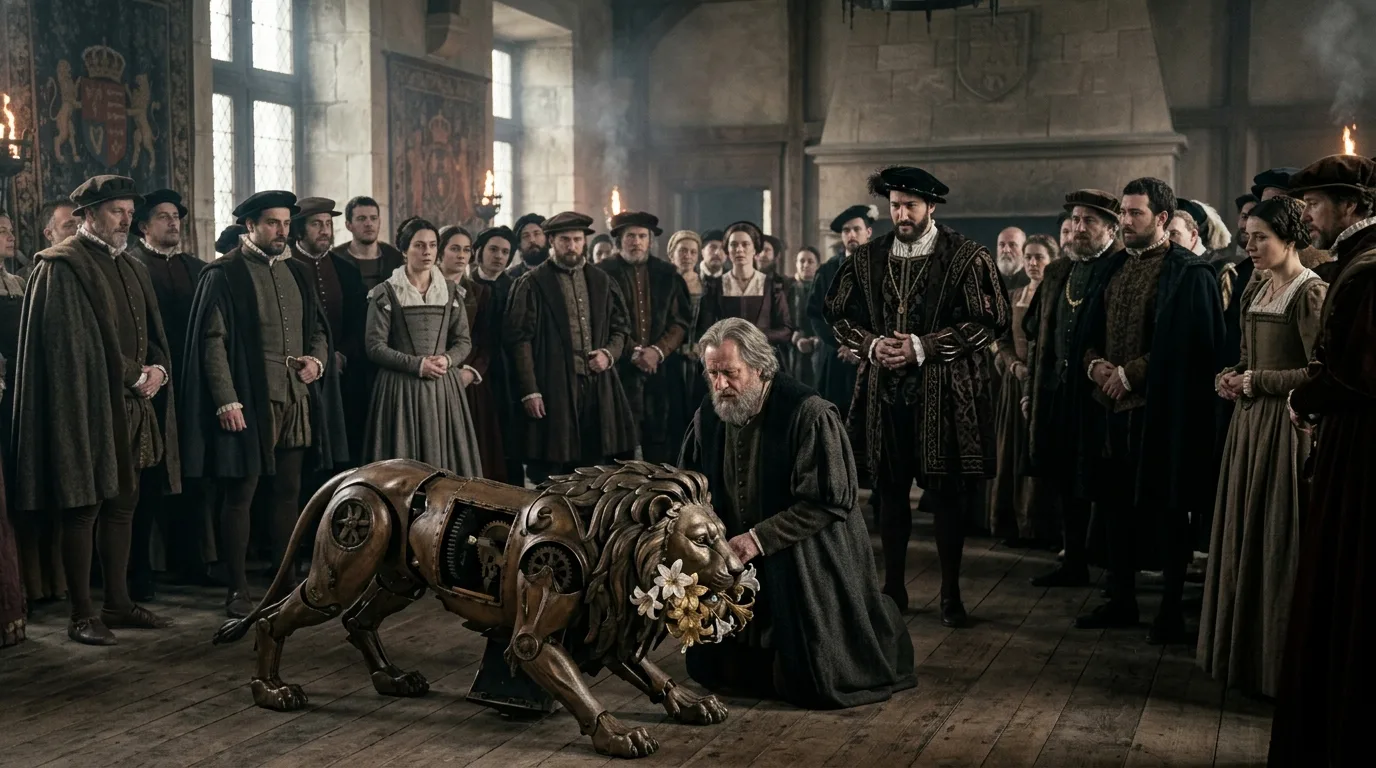 Leonardo’s Mechanical Lion Broke During Its Only Royal Performance - Historical illustration