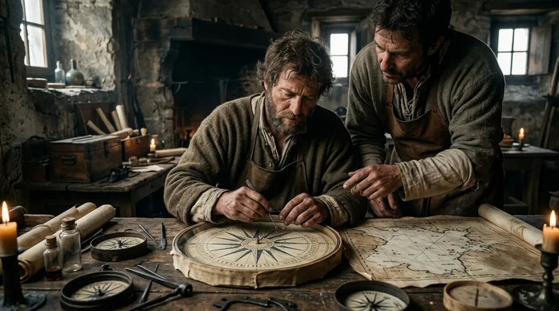 The Dry-Card Compass Made Real-Time Course Plotting Possible - Historical illustration