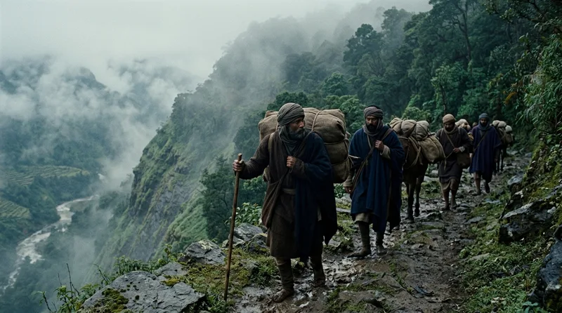 Cardamom Route from Western Ghats to Arabian Peninsula - Historical illustration